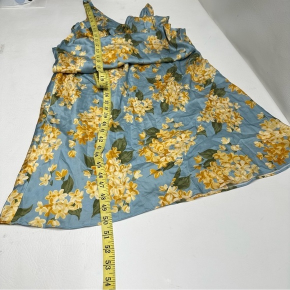 REFORMATION SILK Floral Blue and Yellow Maxi Dress SIZE SMAL - Picture 6 of 11